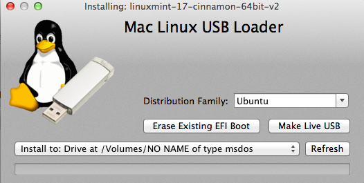how to install linux on a mac with usb